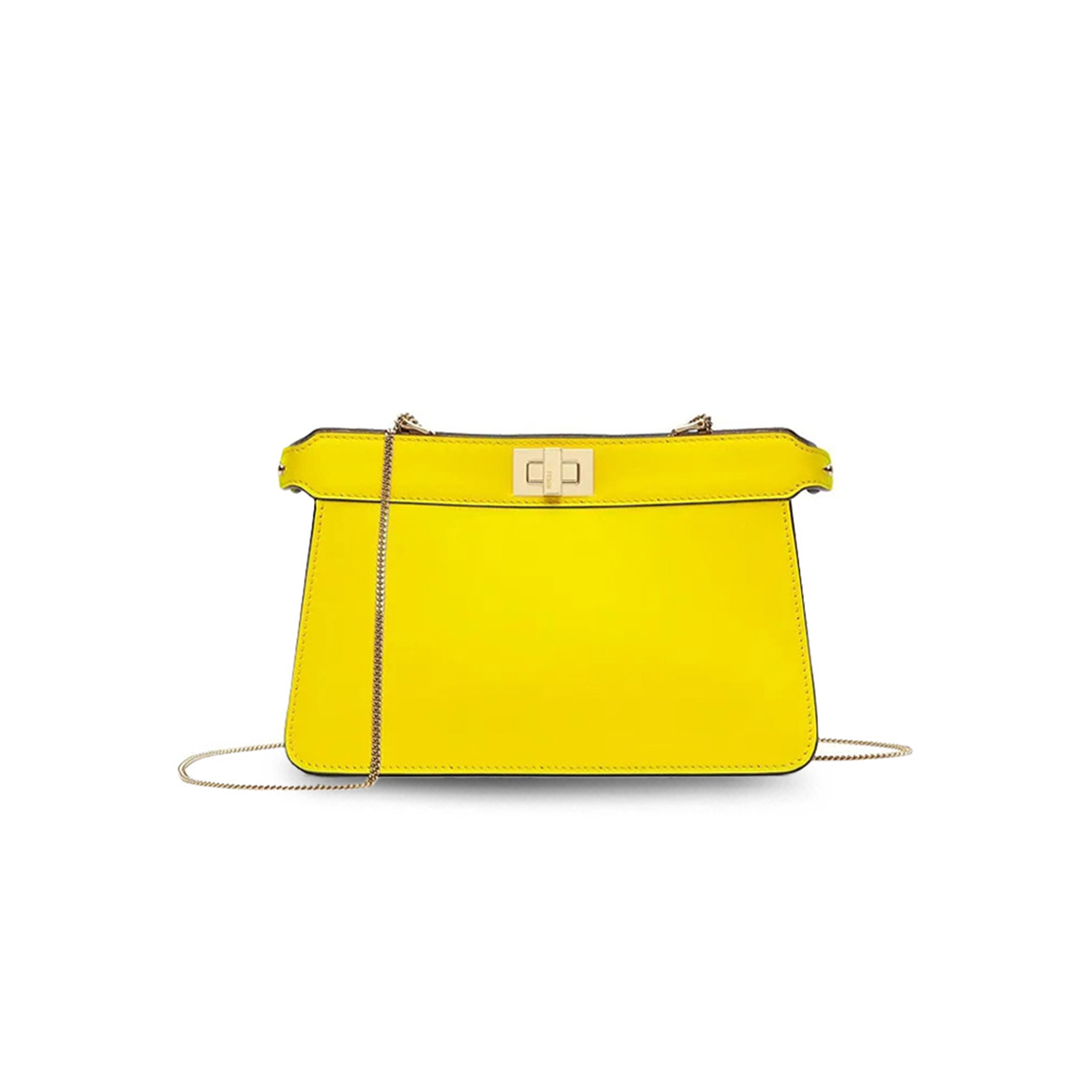 F**di nappa small peekaboo i see u east west chain satchel limone 8bn322adydf1d4i (21*14*10cm)